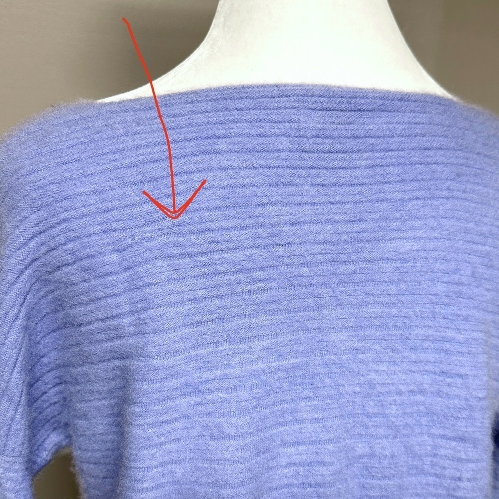 Vince Cashmere Soft Fuzzy Ribbed Boatneck Long Sleeve Sweater Quiet Luxury XS - Picture 14 of 16